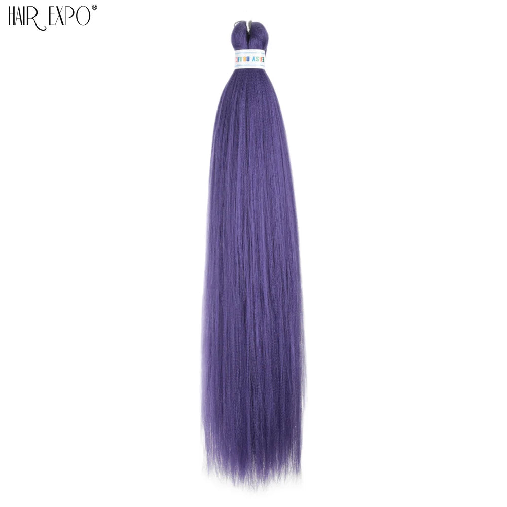 26-inch easy-to-install hair extensions with braided style by Corporación Turística, shown in green color.