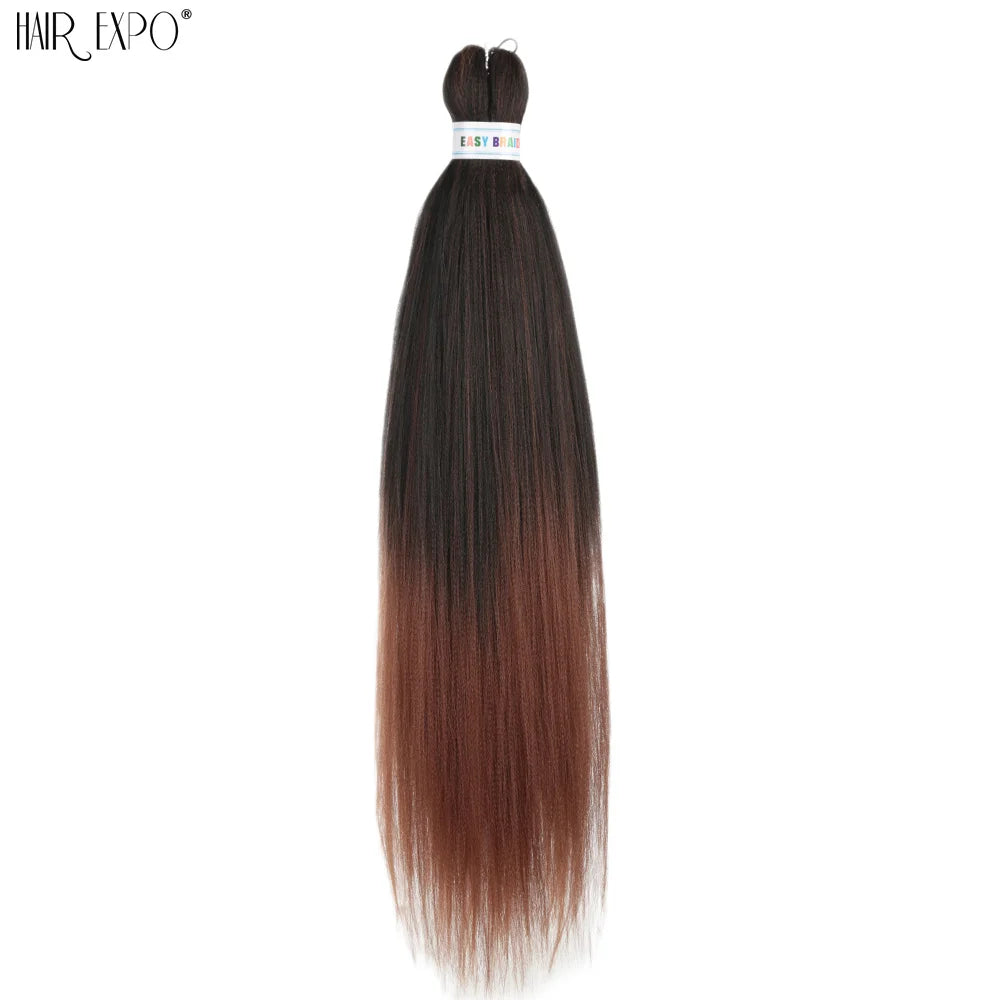 26-inch easy-trend hair extensions from Corporación Turística featuring green synthetic braids for versatile styling.