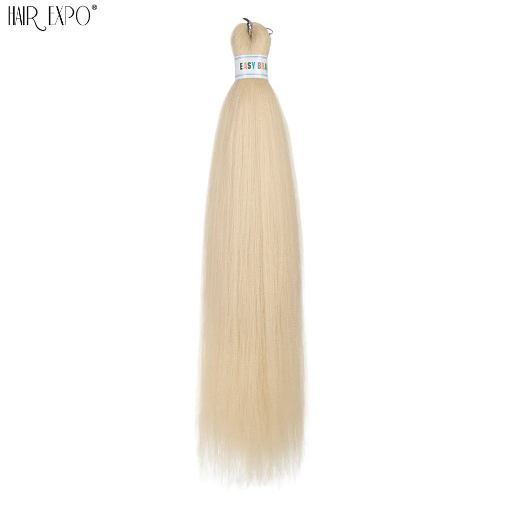 26-inch easy-trend hair extensions by Corporación Turística featuring natural-looking braids in vibrant green color.
