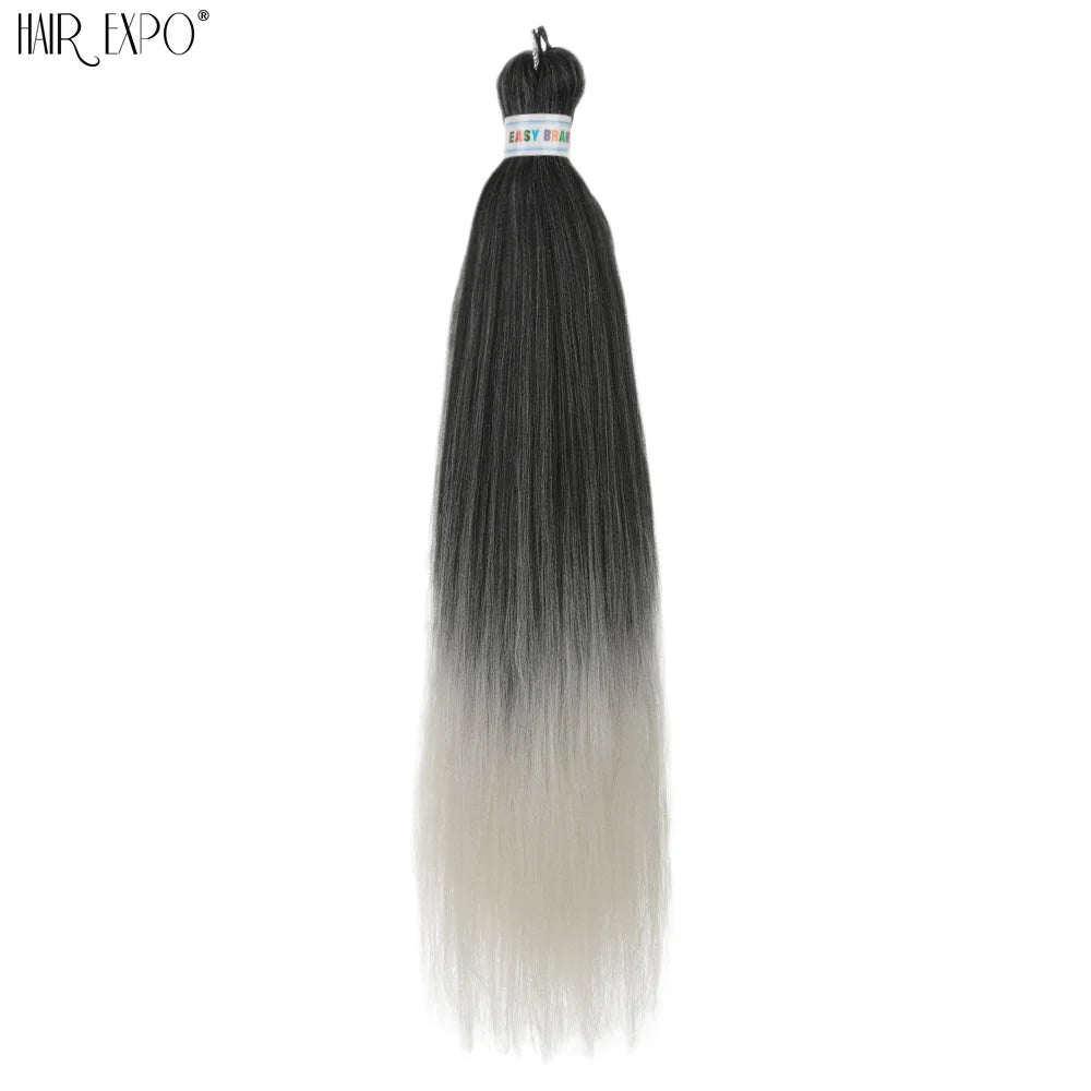 26-inch easy-trend hair extensions by Corporación Turística featuring natural-looking braided style in vibrant green.