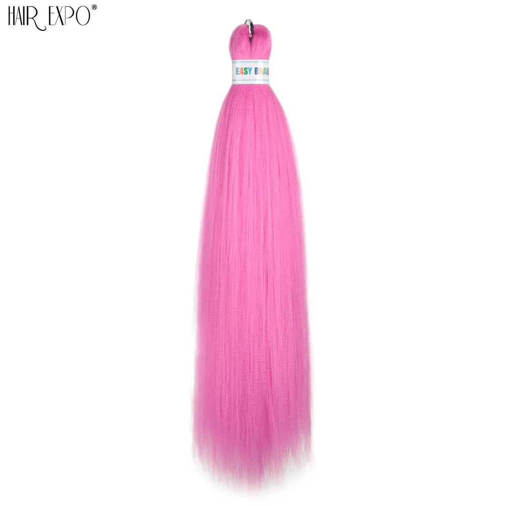 26-inch easy-trend hair extensions by Corporación Turística featuring natural-looking braids in vibrant green color.