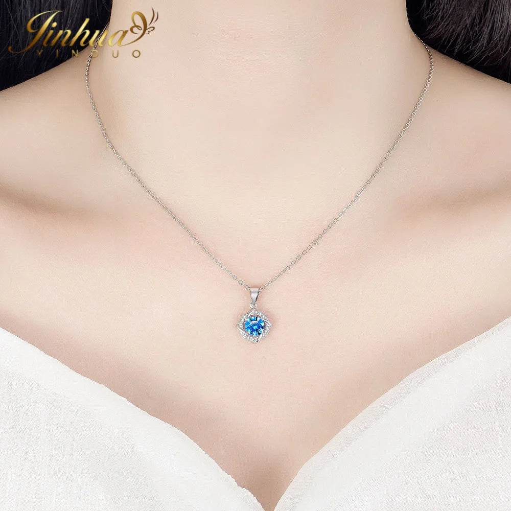 Elegant classic jewelry set made of 925 sterling silver with blue stones, featuring a stylish design perfect for special occasions.