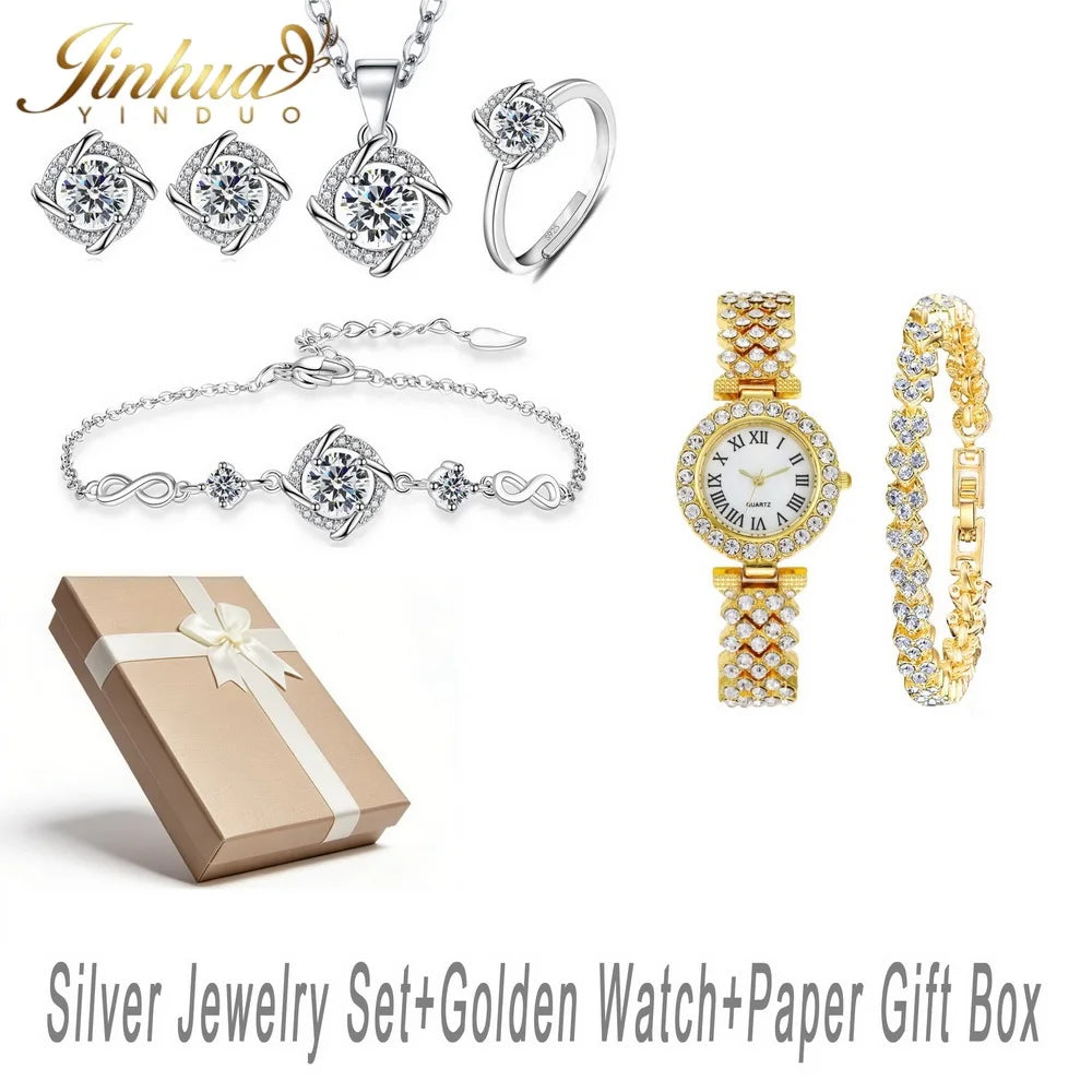 Elegant jewelry set crafted from 925 sterling silver featuring blue stones, includes matching necklace and earrings.