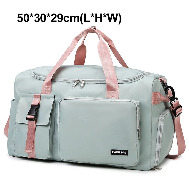 Corporación Turística gym bag with separate wet and dry compartments for sports and gym essentials.