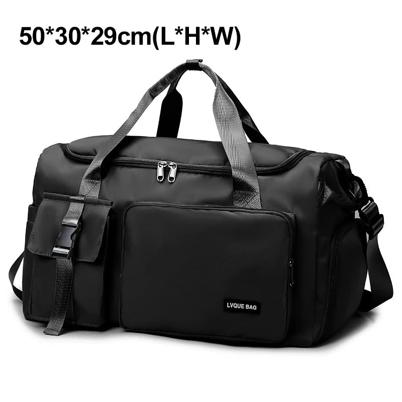 Sports gym bag by Corporación Turística with separate wet and dry compartments, designed for active use and convenience.