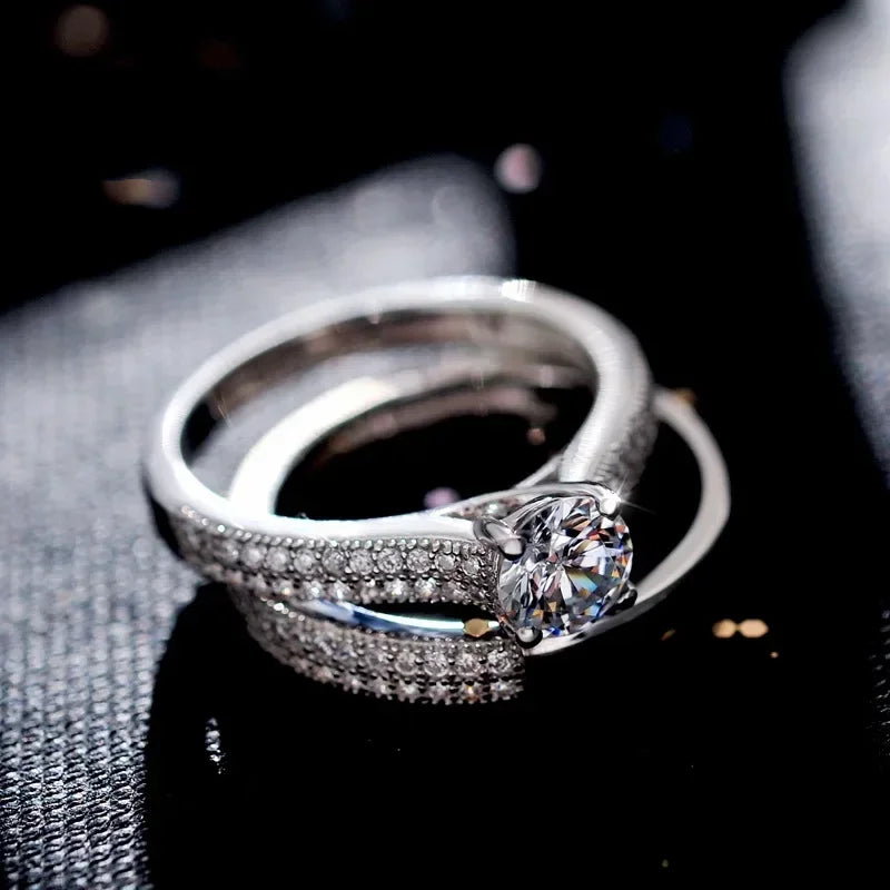 Sterling silver 925 two-in-one ring featuring a sleek, modern design, crafted by Corporación Turística.