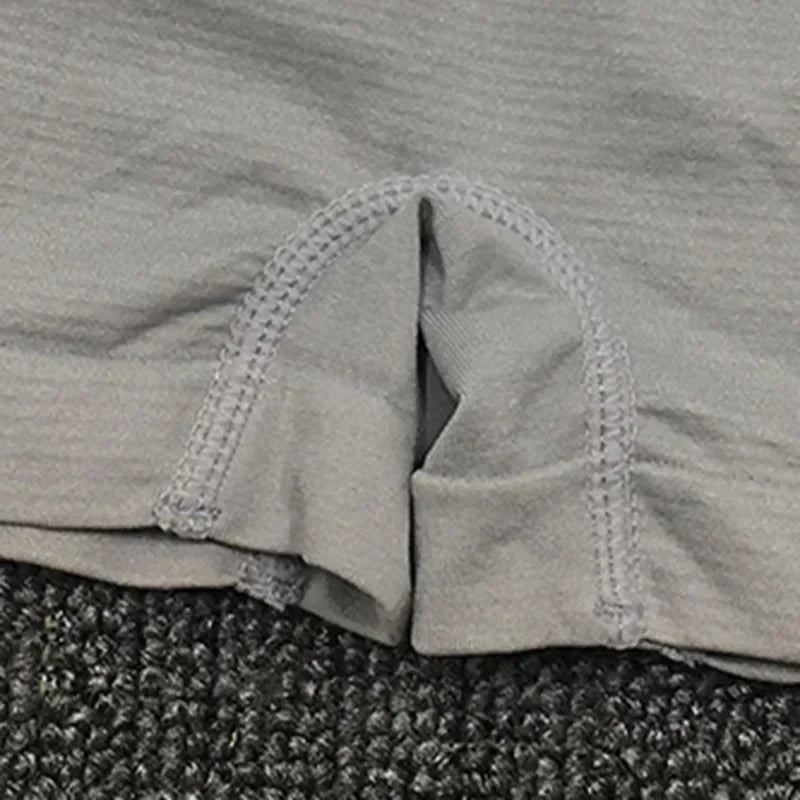 Four pairs of gray women's snug-fitting safety shorts from Corporación Turística, suitable for 45-85kg, displayed flat.