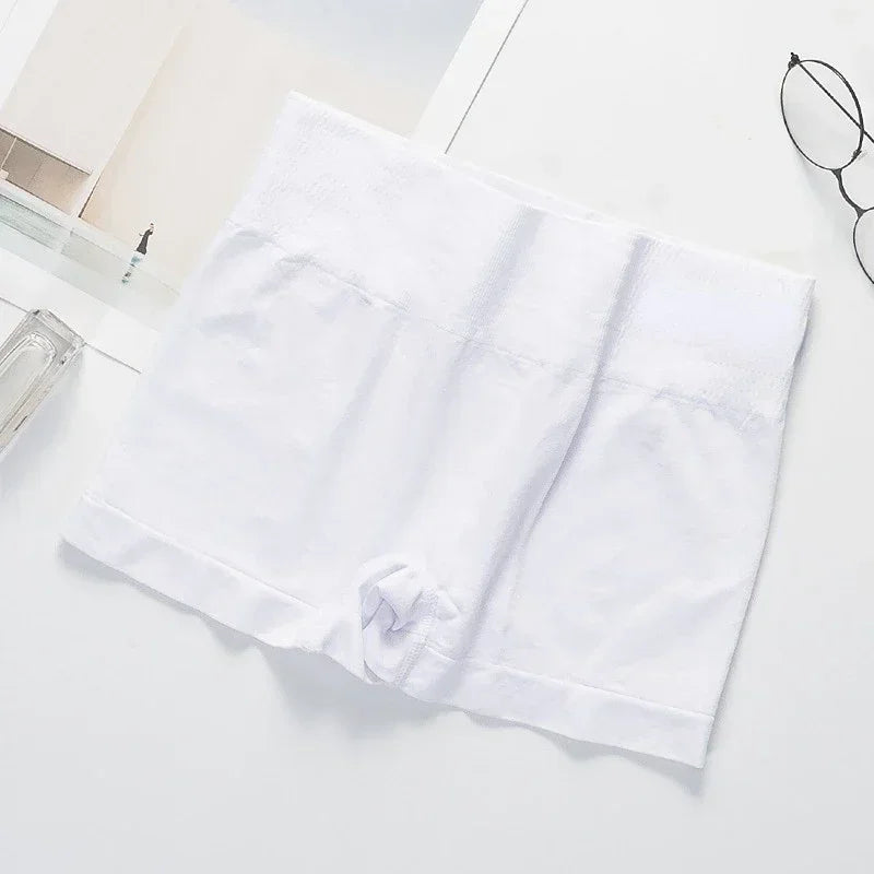 Four pairs of gray women's tight safety shorts from Corporación Turística, designed for secure fit and comfort.