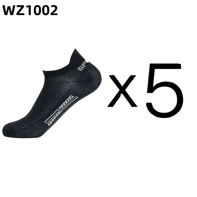 Five pairs of gray men's ankle socks made of high-quality fabric, designed for comfort and everyday wear.