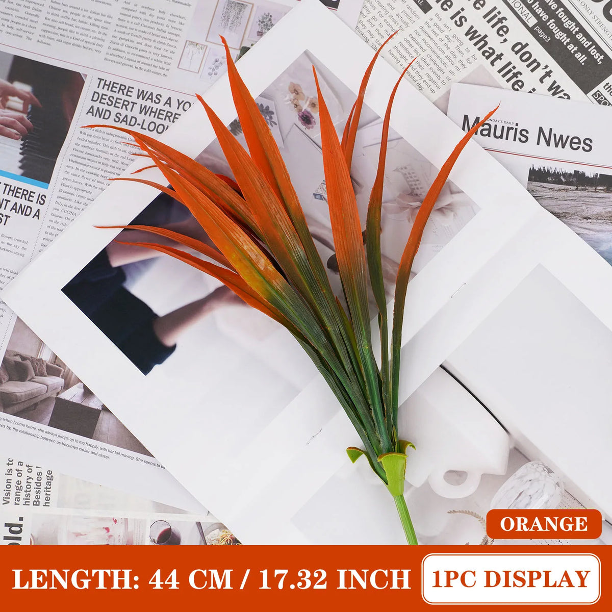 Artificial spring grass garland for home decor by Corporación Turística, featuring lush green grass strands for festive decoration.