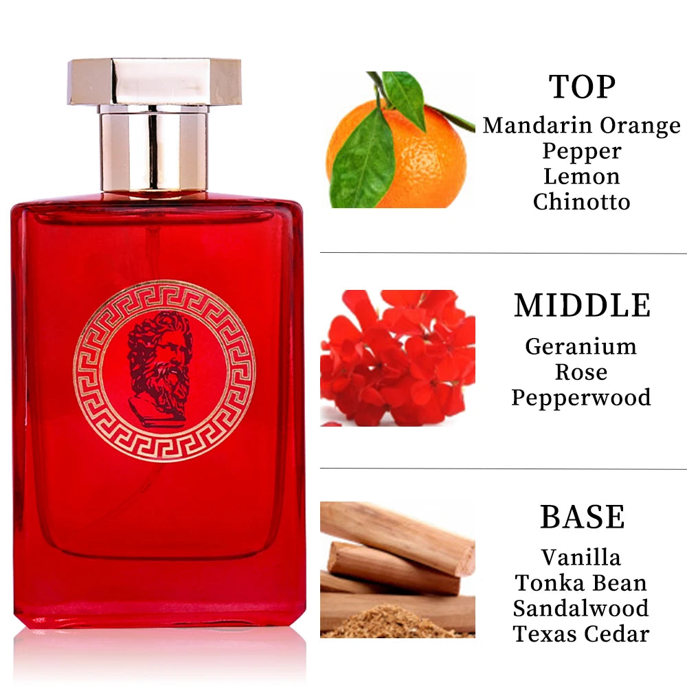 Spray bottle of men's Eau De Toilette by Corporación Turística with green apple and lemon scent, 3.4 fl oz.