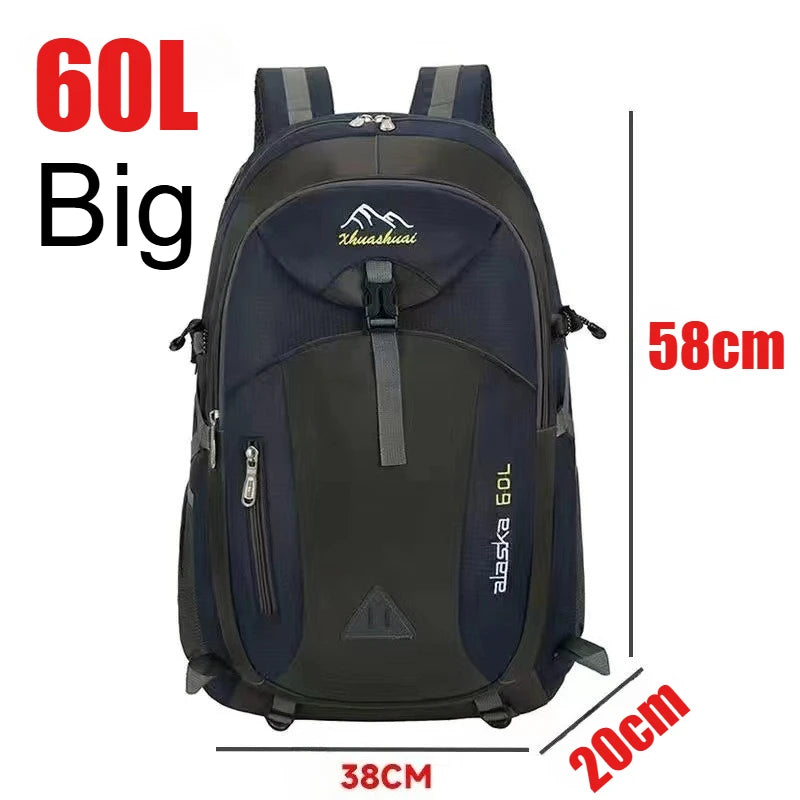 Green travel backpack for men and women, hiking and mountaineering bag by Corporación Turística, compact and durable.