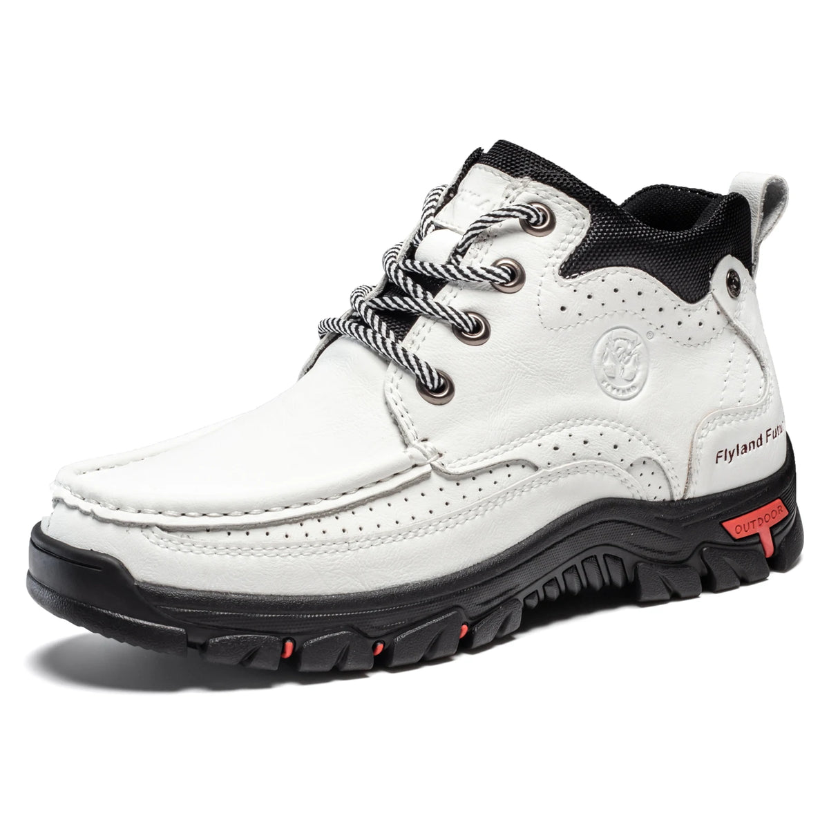 Grey FLYLAND Chukka boots for men, casual leather shoes with a sleek design, by Corporación Turística.