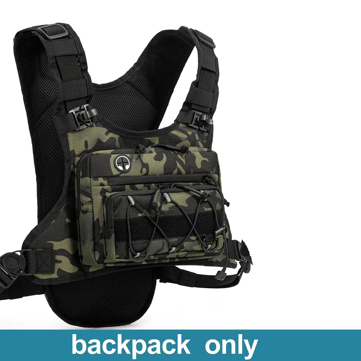 Corporación Turística hydration vest for running, cycling, hiking, and camping, with tactical design for men and women.