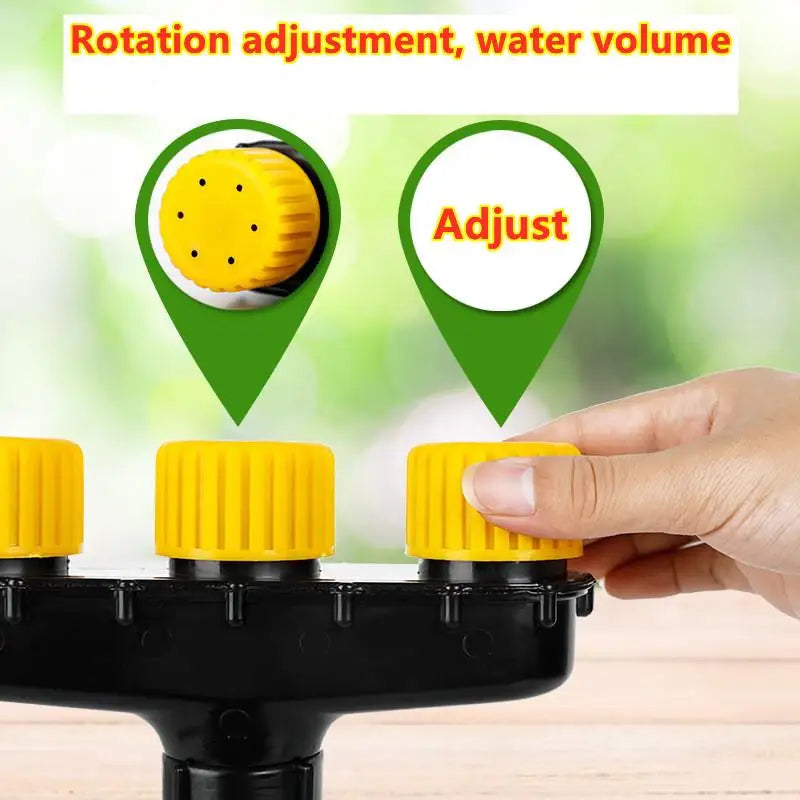 Adjustable spray nozzles for garden and farm irrigation, part of Corporación Turística's gardening and sprinkler tools collection.
