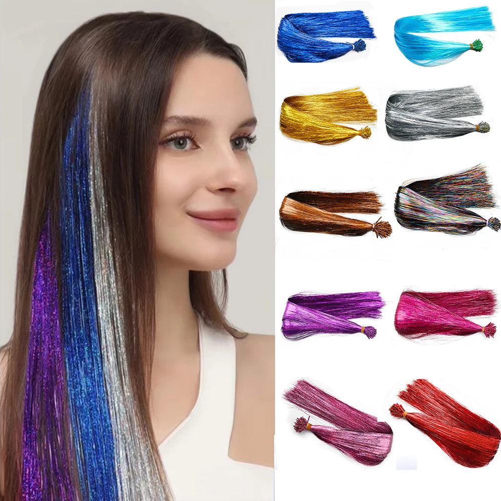 50 unids de extensiones de cabello I Tip de oro brillante de 20 pulgadas en paquete de Corporación Turística.