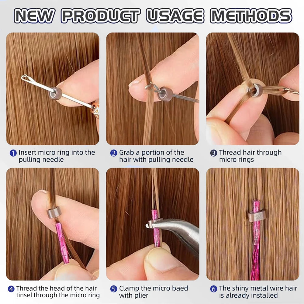 Pack of 50 I Tip hair extensions with glittery gold color, 20 inches long, by Corporación Turística for easy hair enhancements.
