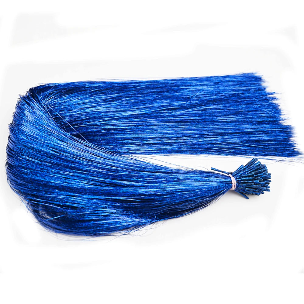 Pack of 50 glittery I Tip hair extensions in blonde, 20 inches long, from Corporación Turística, shiny and easy to style.