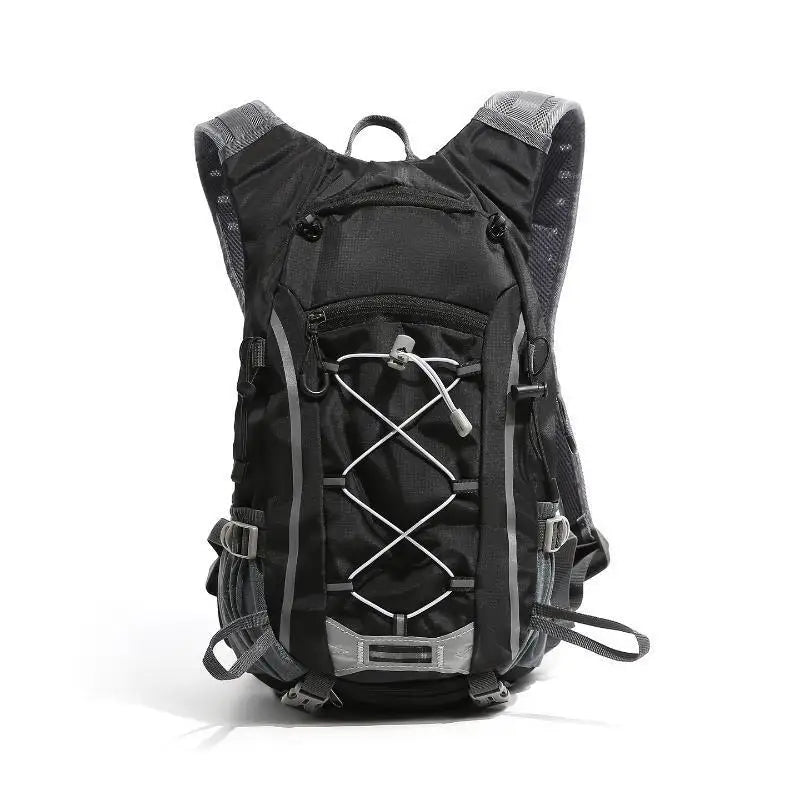Lightweight hiking backpack from Corporación Turística with reflective straps, adjustable shoulder straps, and multiple compartments.
