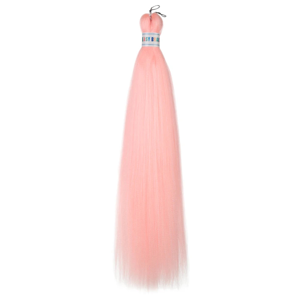 Blue ombre synthetic Kanekalon hair extensions by Corporación Turística, 26 inches long, set of three bundles.