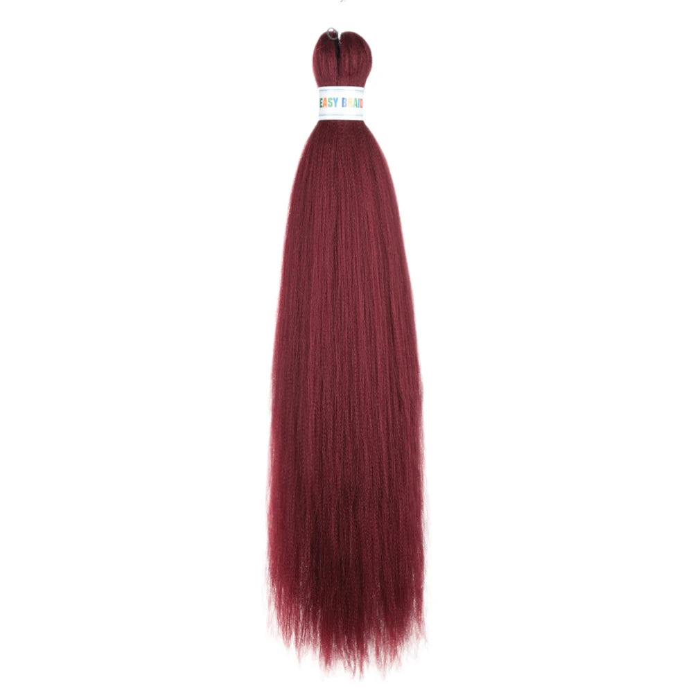 Blue ombre synthetic Kanekalon hair extensions by Corporación Turística, 26 inches, three units, with pre-stretched style.