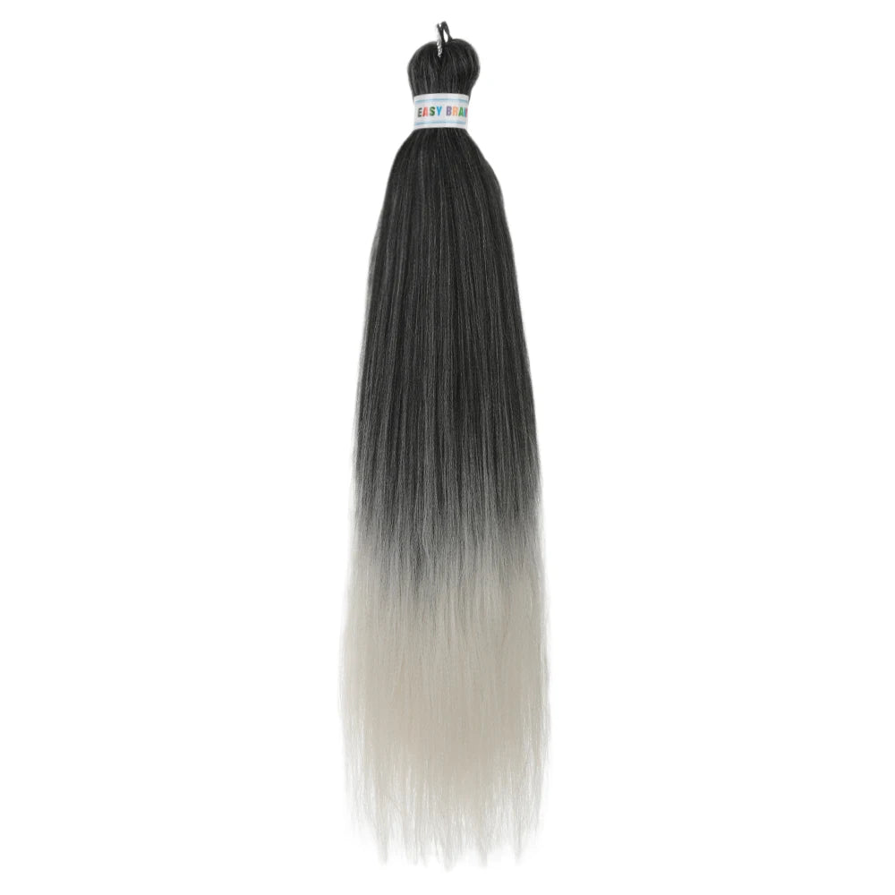 Blue ombre synthetic Kanekalon hair extensions from Corporación Turística, 26 inches long, three-piece set for styling and volume.