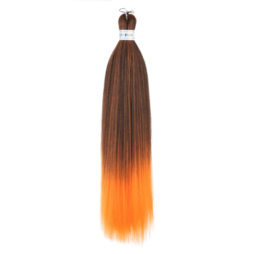 Blue ombre synthetic Kanekalon hair extensions by Corporación Turística, 26 inches long, set of three for styling or hair extension.