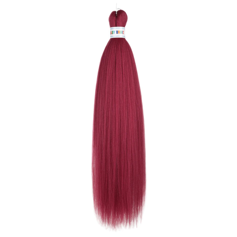 Blue ombre synthetic Kanekalon hair extensions by Corporación Turística, 26 inches long, set of three bundles.