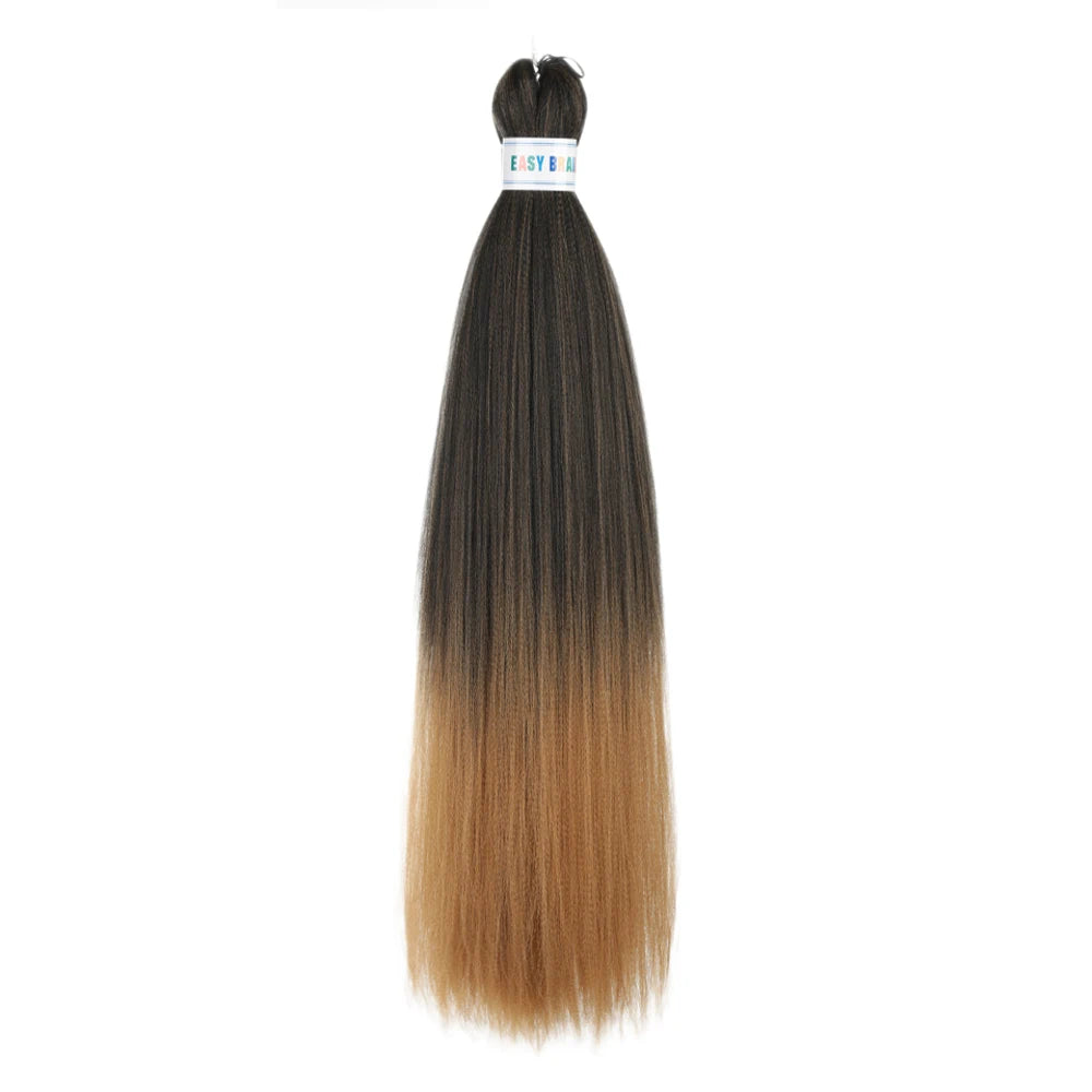 Blue Ombre Kanekalon synthetic hair extensions from Corporación Turística, 26 inches long, three-piece set, pre-stretched style.