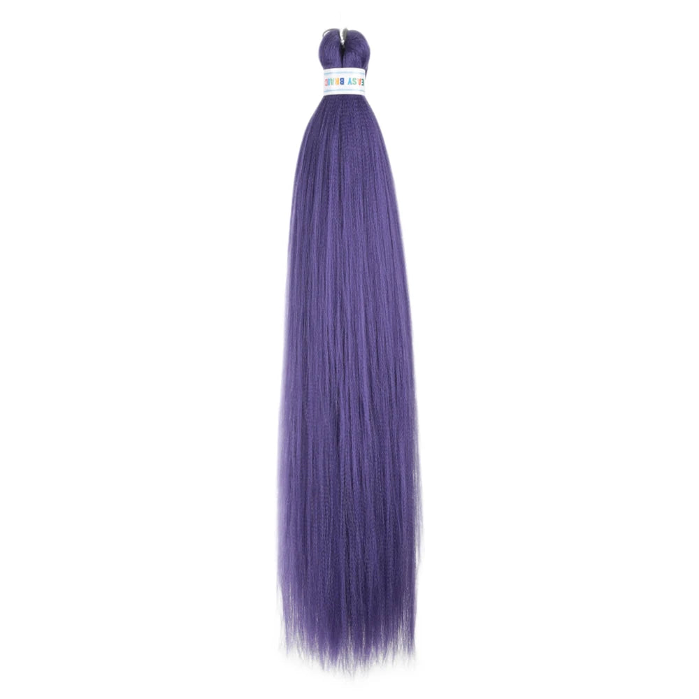 Blue Ombré Kanekalon synthetic hair extensions by Corporación Turística, 26 inches, three units, pre-stretched, vibrant color display.