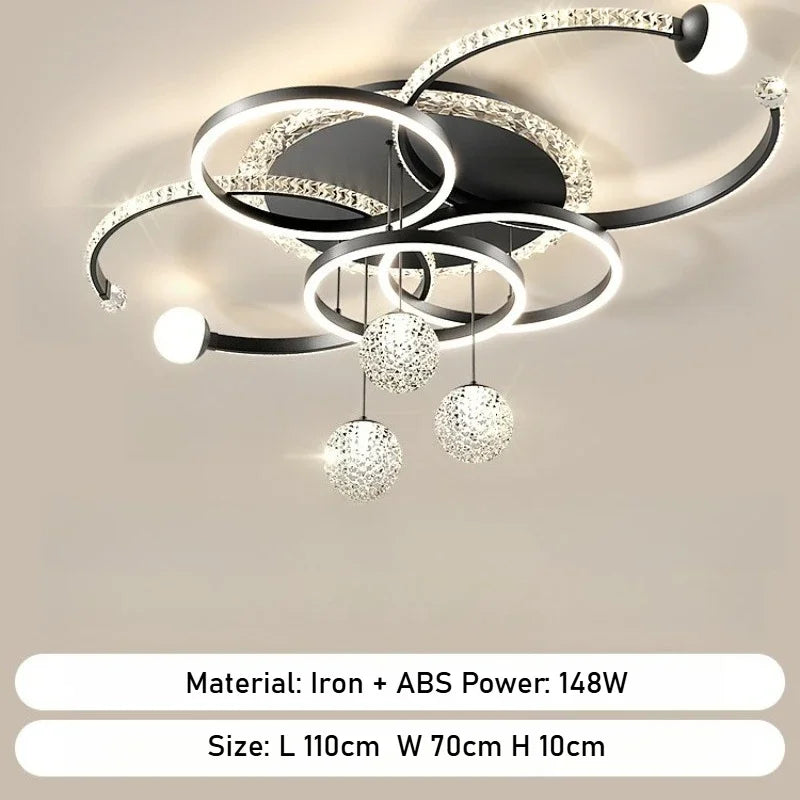 Modern luxury LED ceiling light by Corporación Turística, adjustable, elegant gold finish, remote control, ideal for stylish home illumination.
