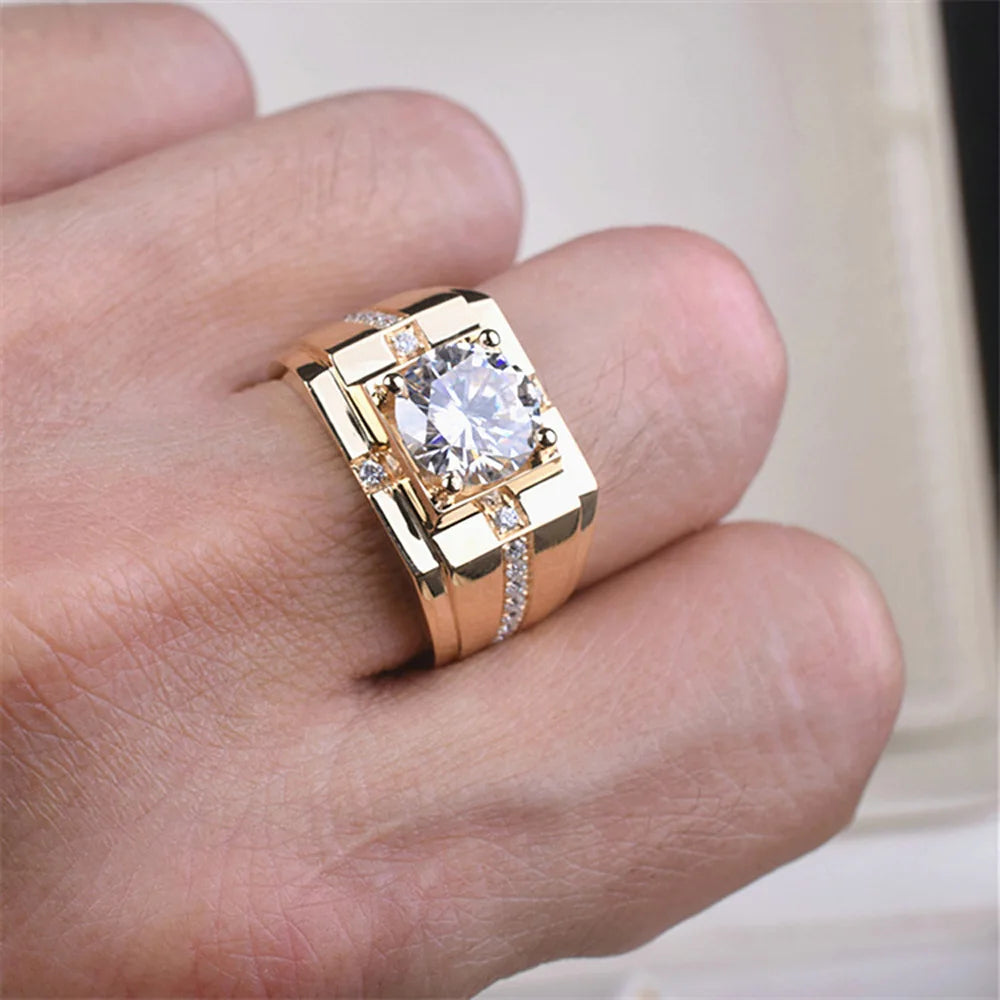Sterling silver ring with 5A cubic zirconia from Corporación Turística, featuring a luxurious design and intricate craftsmanship.