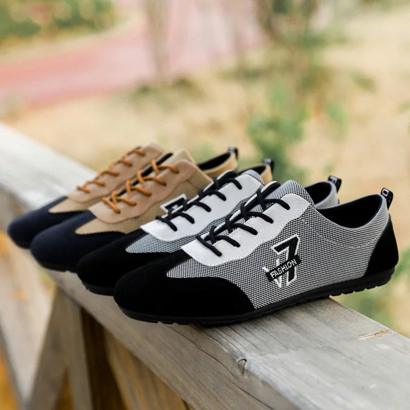Casual breathable mesh shoes for men in khaki from Corporación Turística, featuring a comfortable design and sporty style.