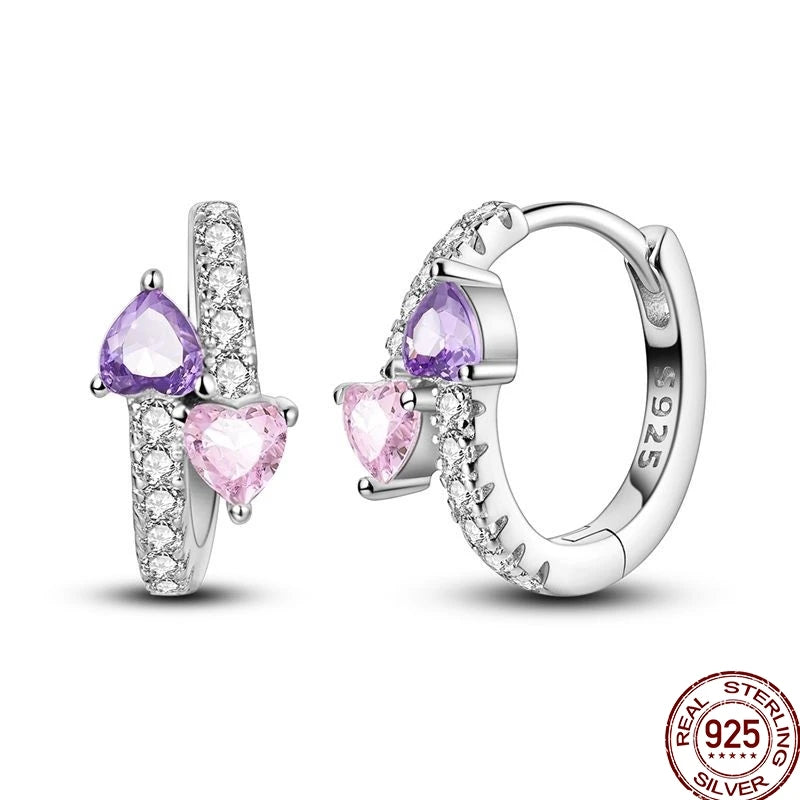 Colorful sterling silver 925 earrings with circular design, featuring vibrant hues and intricate craftsmanship.