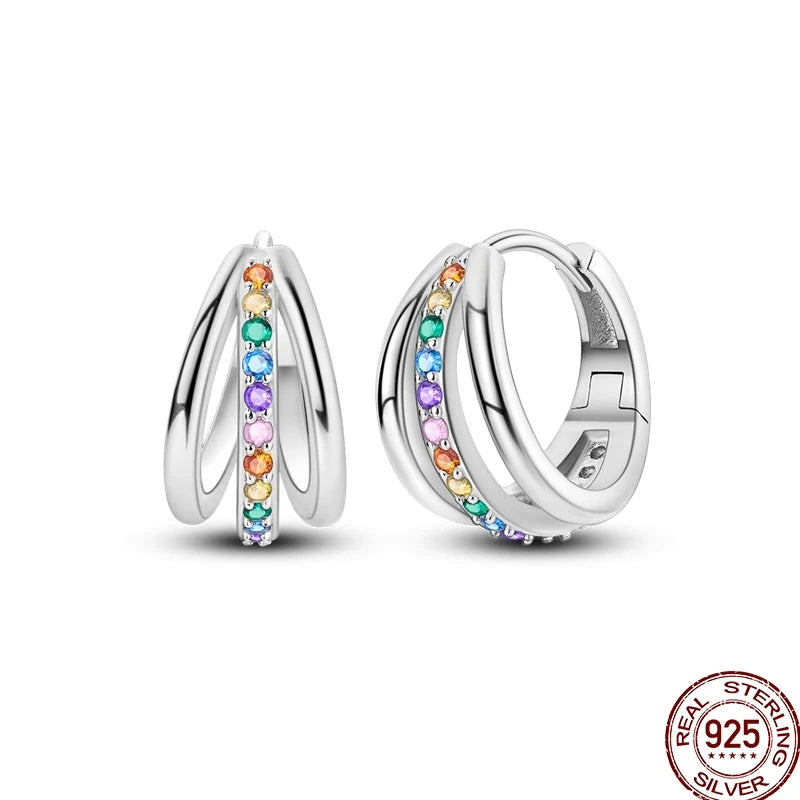 Colorful sterling silver 925 earrings with circus-inspired design, featuring vibrant hues and intricate detailing.