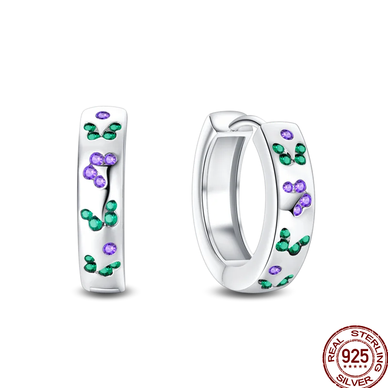 Colorful sterling silver 925 earrings with circus-themed design, featuring vibrant hues and intricate craftsmanship by Corporación Turística.