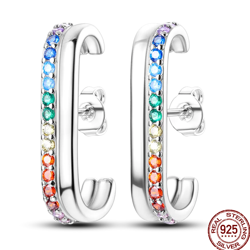 Colorful sterling silver 925 earrings featuring circus-inspired design, perfect for vibrant, stylish accessory accents.