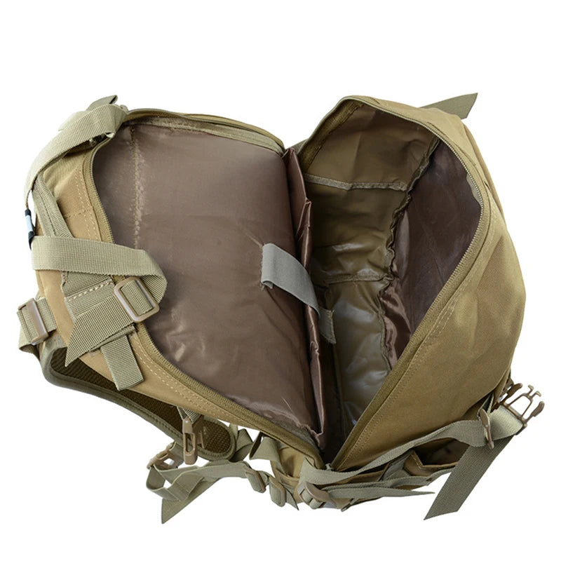 Tactical backpack for climbing, camping, hiking, and hunting by Corporación Turística, 30-40 liters, durable and versatile outdoor gear