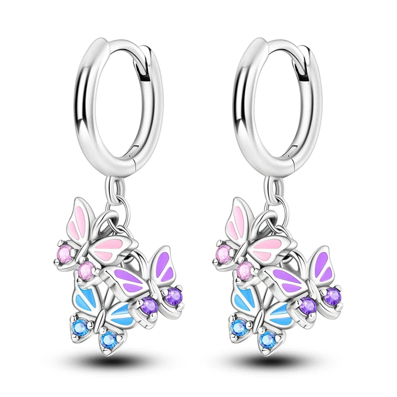Original silver hoop earrings in 925 sterling silver, stylish jewelry by Corporación Turística.
