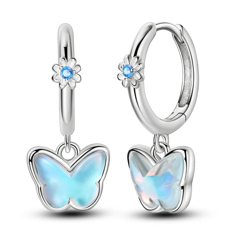Original silver hoop earrings made of 925 sterling silver, featuring classic round design and polished finish.