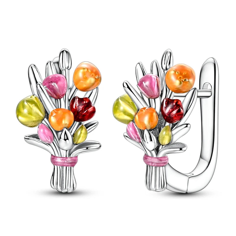 Silver hoop earrings with a simple and elegant design, crafted from 925 sterling silver, perfect for everyday wear.