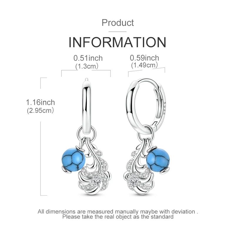 Sterling silver 925 earrings for women with sparkling cubic zirconia stones, elegant jewelry by Corporación Turística.