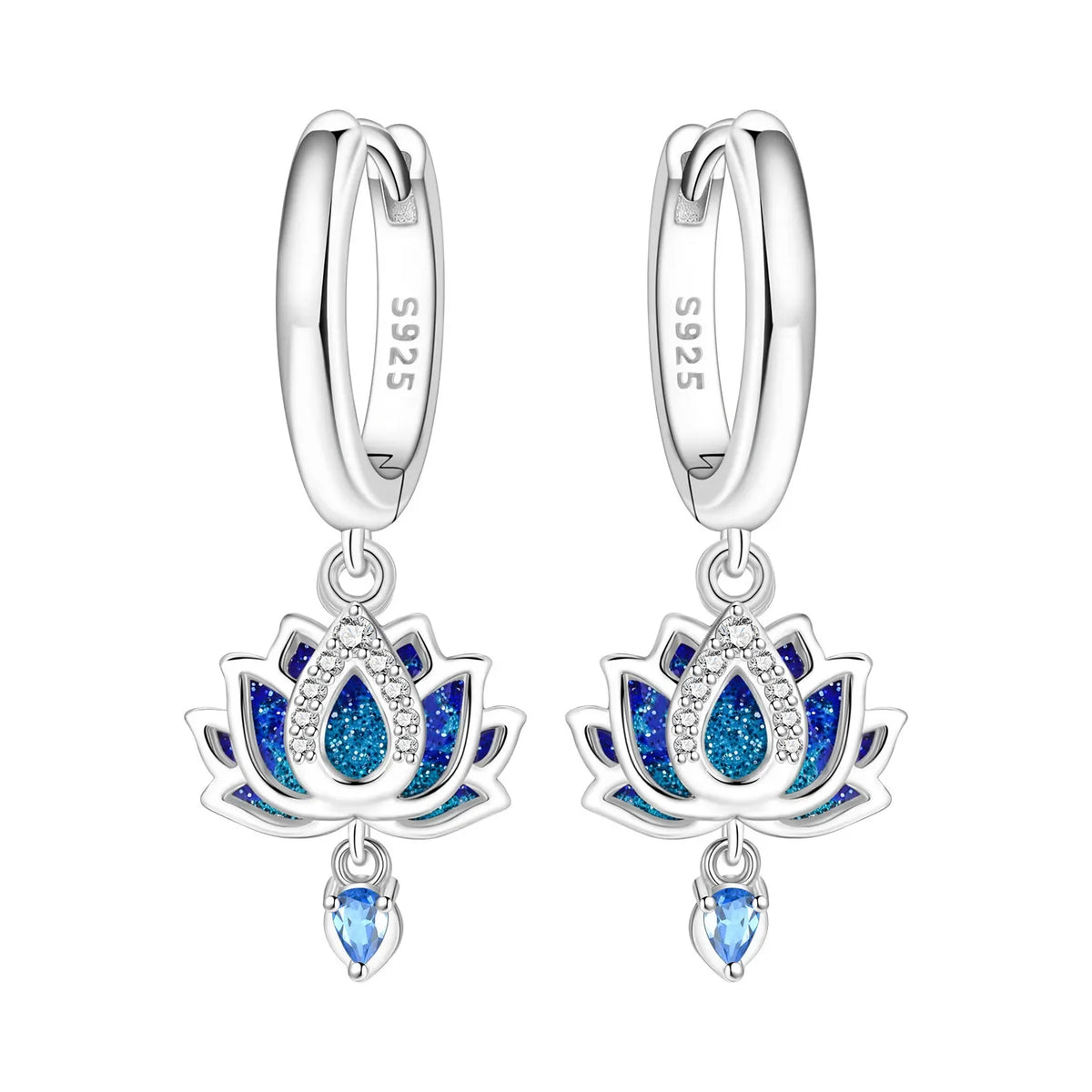 Silver hoop earrings with leaf and flower design, showcasing intricate craftsmanship and botanical-inspired jewelry.