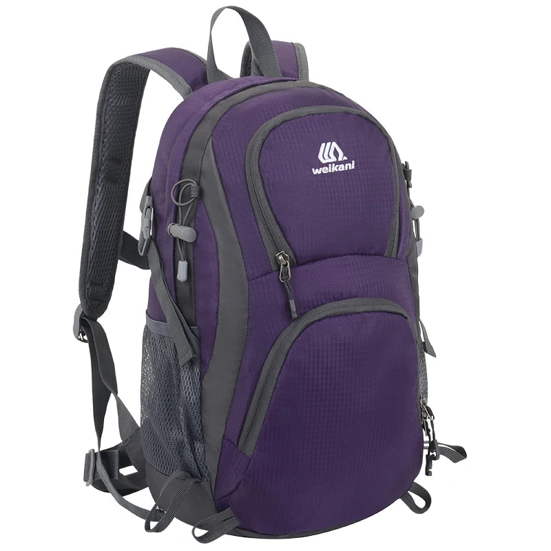Lightweight travel backpack by Corporación Turística in lake blue, suitable for men, women, and children, with multiple compartments.