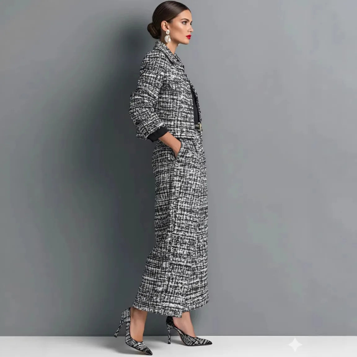 Light blue 2-piece women's jacket set by Corporación Turística, includes a stylish short jacket and matching piece.