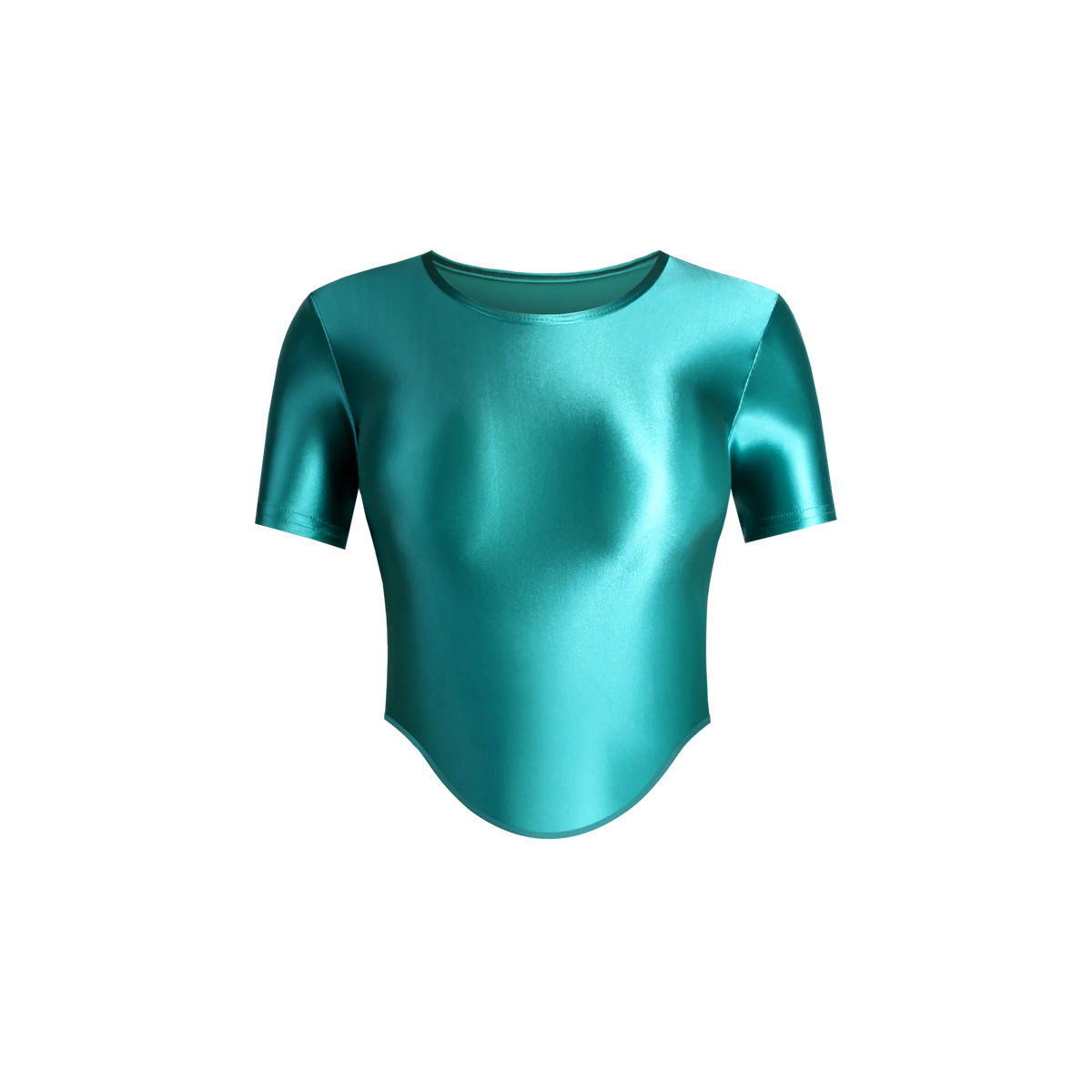 Light purple stretchy and shiny women's camiseta from MJINM, soft and form-fitting for comfortable wear.