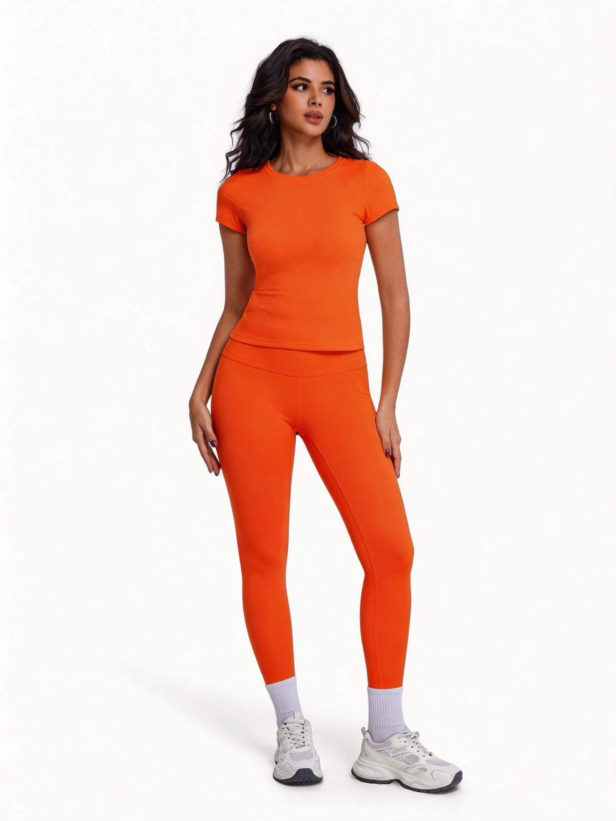 Marfil women's 2-piece sports set featuring a comfortable athletic T-shirt for active wear by Corporación Turística.