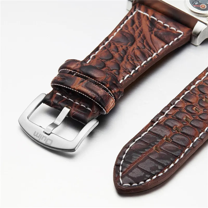 Nuevo modelo OULM hombre reloj de cuarzo con correa marrón, elegante y moderno, ideal para ocasiones formales y casuales.