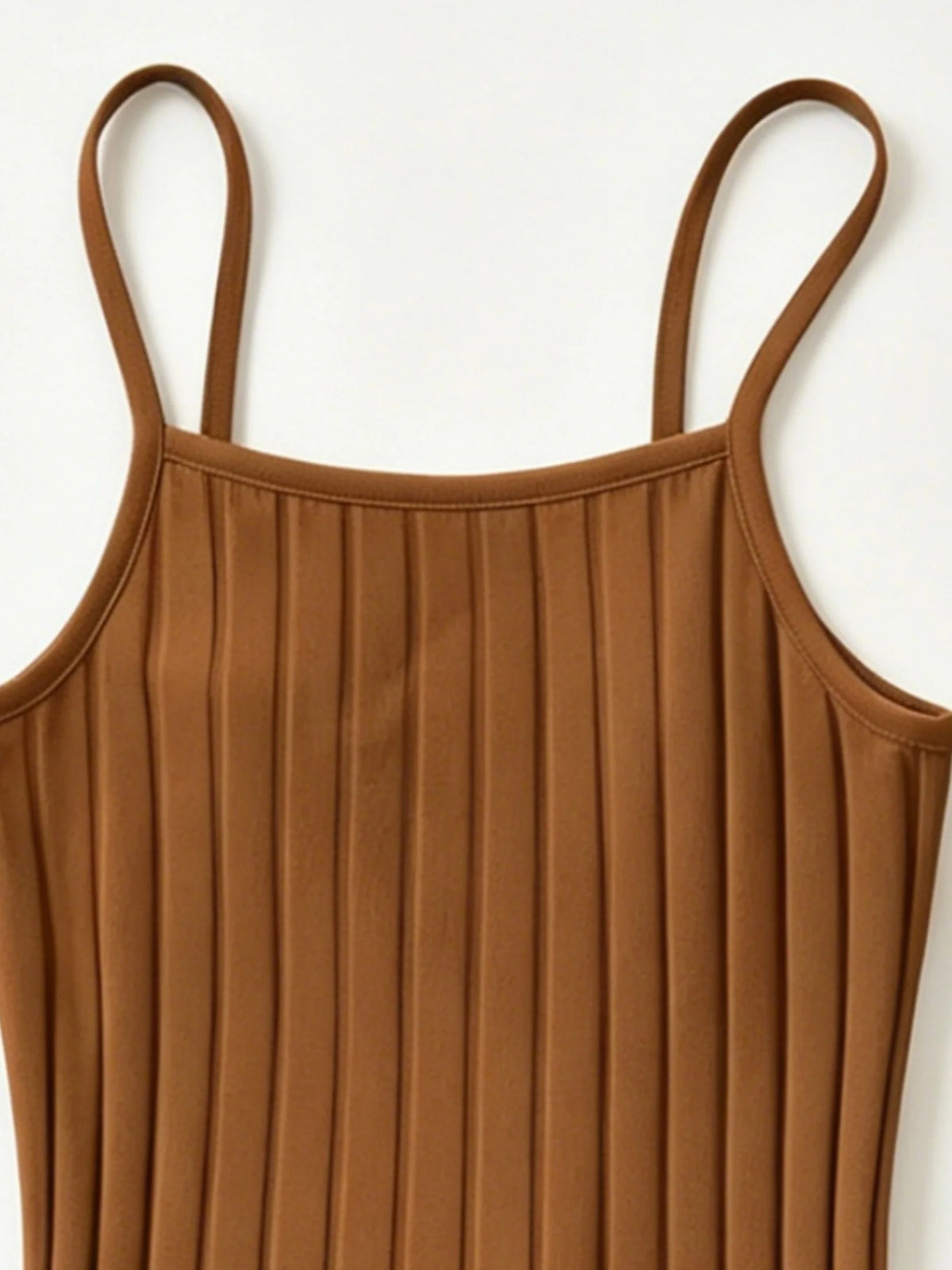 Dark brown ribbed knit mini fitted dress for women by Corporación Turística, featuring a stylish and body-hugging design.