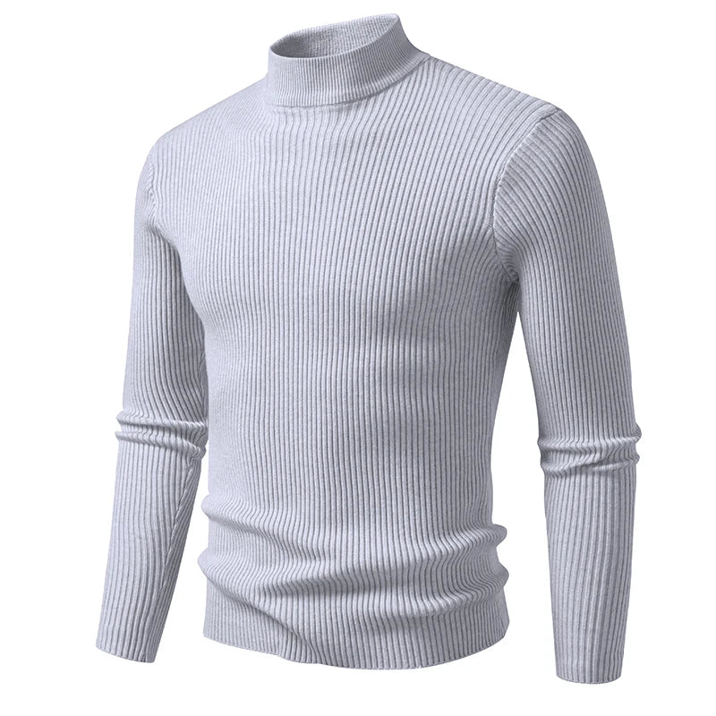 Men's brown jersey with faux collar by Corporación Turística, long sleeve sweater, casual and comfortable for everyday wear.